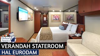 HAL Eurodam | Verandah Stateroom Walkthrough Tour & Review 4K | Holland America Cruise Line