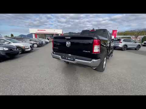2019 Ram 1500 Big Horn 4x4 Quad Cab 6'4" Box in Black for sale at Murray Honda in Chilliwack, BC