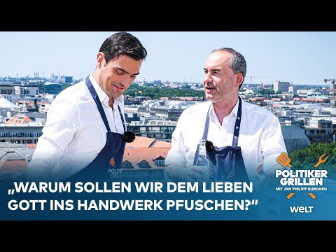 POLITIKERGRILLEN MIT JAN PHILIPP BURGARD: Freie-Wähler-Chef Hubert Aiwanger verteidigt Fleischkonsum