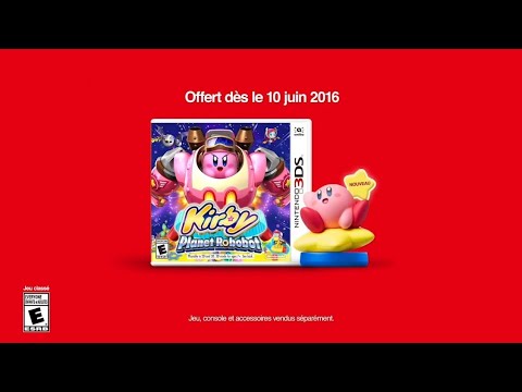 Très Rare (Jamais sortie) Pub TV FR/Québécoise de Kirby Planet Robobot Spot "Amiibo" 15s Nintendo3DS