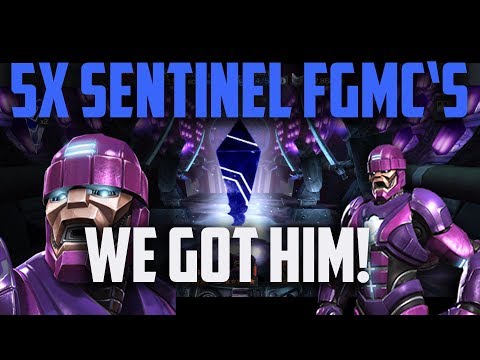 5x Sentinel FGMC's - ISO Reactor Crystal Opening - Marvel Contest of Champions