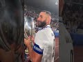 ?? Benzema lifts first trophy as CAPTAIN! #supercup #shorts #realmadridshorts