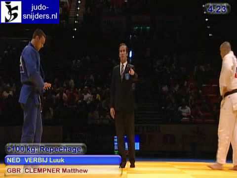 Judo 2009 Birmingham: Verbij (NED) - Clempner (GBR) [ 100kg].