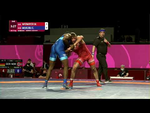 Qual. GR - 77 kg: M. WIDMAYER (GER) v. E. MUKUBU (NOR)