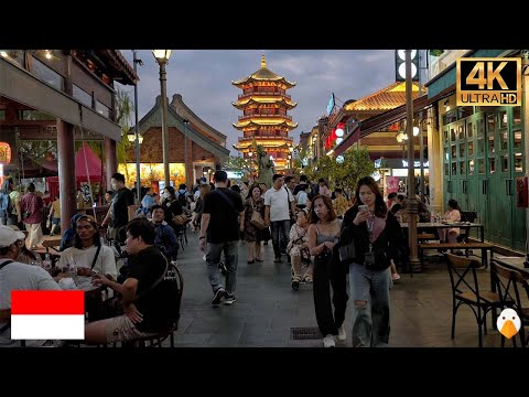 Jakarta, Indonesia🇮🇩 Real Night Ambience in Jakarta's New Chinatown (4K HDR)
