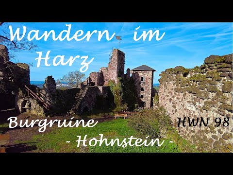 Wandern im Harz  -Burgruine Hohnstein-