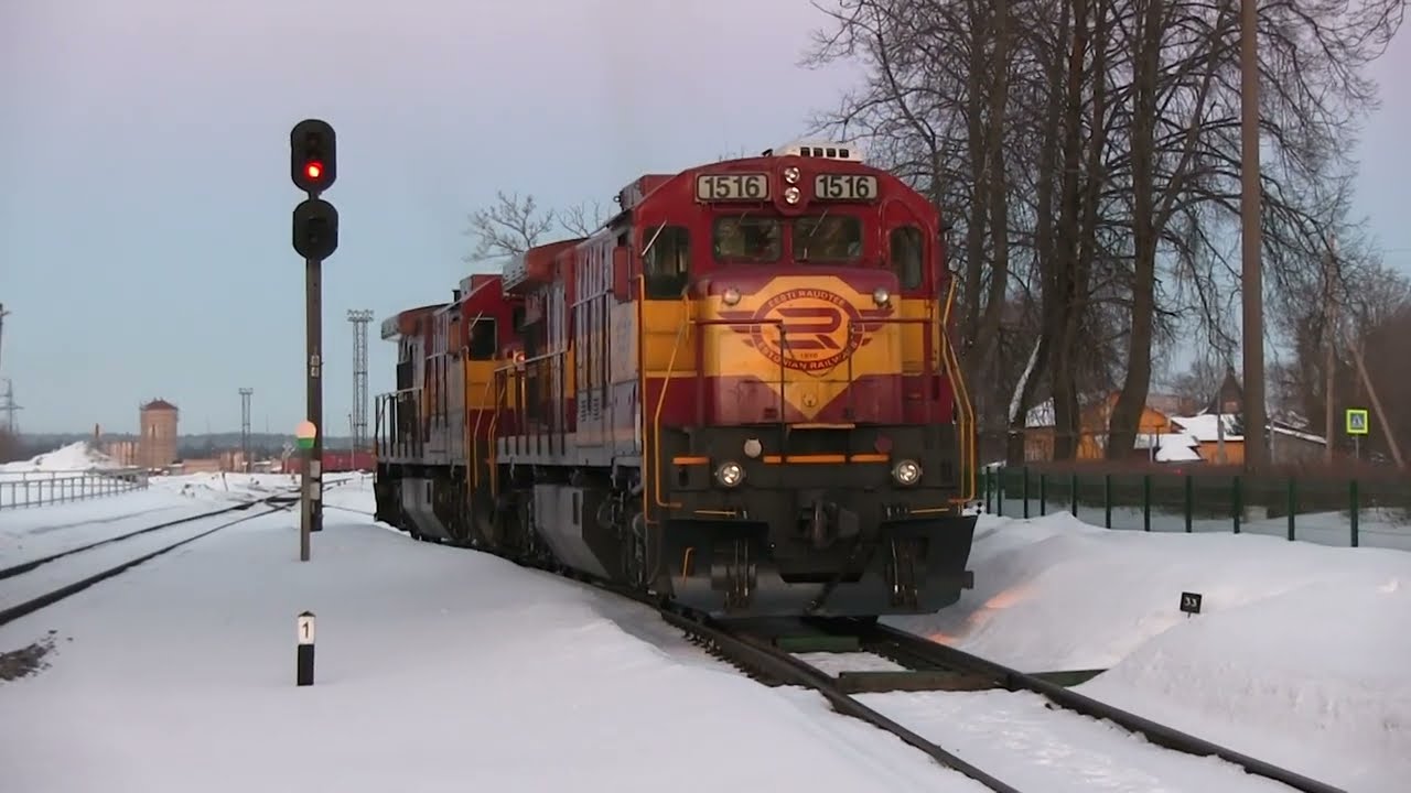 Тепловозы C36-1517+1516 на ст. Тапа / C36-7i-1517+1516 at Tapa station