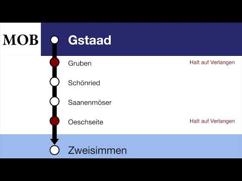 MOB Ansagen • Regionalzug • Gstaad – Zweisimmen
