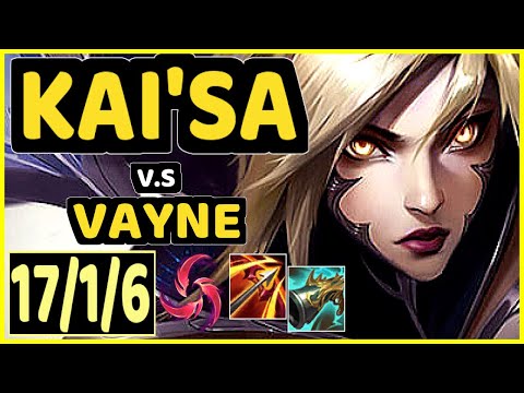 BENJI (KAI'SA) vs VAYNE - QUADRAKILL 17/1/6 KDA BOTTOM ADC GAMEPLAY - NA Ranked DIAMOND