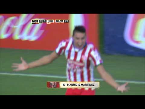 Gol de Martínez. Newell's 0 - Unión 1. Fecha 5. Primera División 2016.