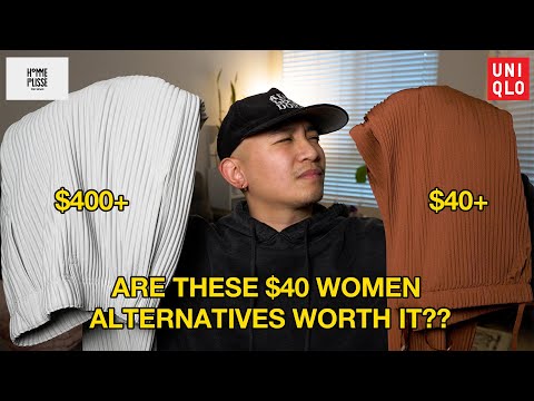 Homme Plisse Issey Miyake Vs Uniqlo WOMEN Pleated Pants Alternatives ($400 vs $40)