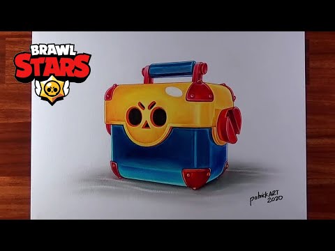 Dibujando la Megacaja de Brawl Stars | patrickART