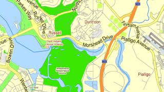 Canberra Australia editable layered PDF Vector Map