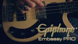 Video thumbnail for Chris Catero Demonstrates the Epiphone Embassy PRO Bass by OfficialEpiphone
