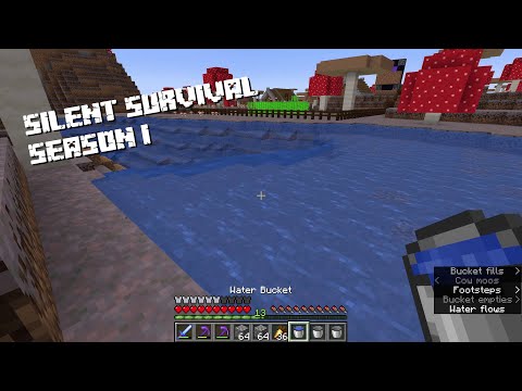 filling the lake with water | silent survival S1 E143 | 4K |《Minecraft》