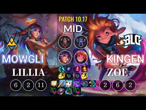VIT Mowgli Lillia vs BLG Kingen Zoe Mid - KR Patch 10.17