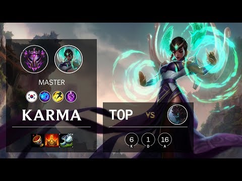 Karma Top vs Maokai - KR Master Patch 10.11