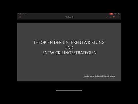 Theorien der Unterentwicklung und Entwicklungsstrategien