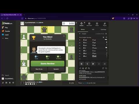 PC play 13| Easy #queen trap with #knight | He caught #checkmate with 4 #greatmove #chess #chessgame
