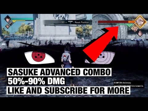 JUMP FORCE ADVANCED SASUKE COMBOS 50%-90% COMBOS! MUST WATCH! TEAM 7 COMBO