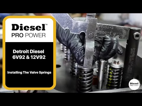 Installing The Valve Springs On A Detroit Diesel 6V92 & 12V92 Cylinder Head