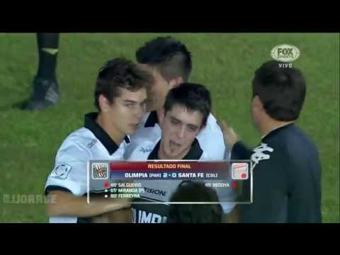 [HD] Olimpia 2-0 Independiente Santa Fe. Goles + minutos finales. Copa Libertadores 02/07/2013