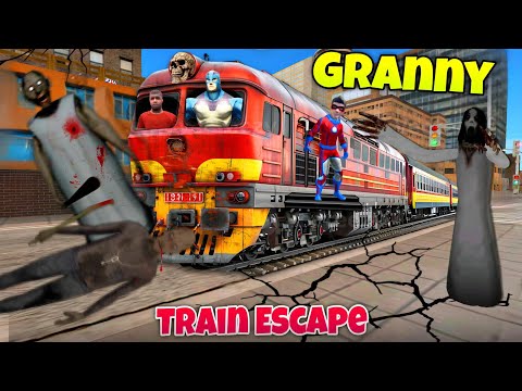 Rope Hero Tipson & Superhero Granny Train Escape In Vice Town | Rope Hero Vice Town