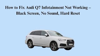 Audi Q7/Q8, Bentayga & Urus RSE/MMI Module: A Guide to Component