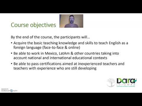 Dara Idiomas Teacher's Course Objectives