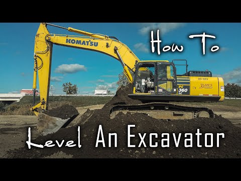 HOW TO LEVEL AN EXCAVATOR || Excavator Tips and Tricks - How to Level a Pad in an Excavator