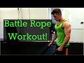 INTENSE Battle Rope Workout | Natural Bodybuilder | Leroy Rollins