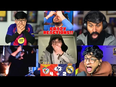Crying REAL MADRID Fans and HAPPY BARCA Fans Reaction to BENFICA 4-2 REAL MADRID | UCL