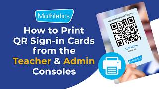 How to print your students' Mathletics QR sign-in cards