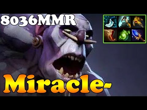 Dota 2 - Miracle- TOP 1 MMR IN THE WORLD 8036MMR Plays Witch Doctor - Ranked Gameplay