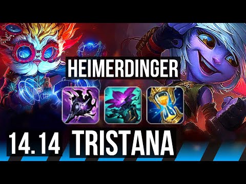 HEIMERDINGER vs TRISTANA (MID) | Rank 4 Heimer, 7/2/9, 1200+ games | NA Challenger | 14.14