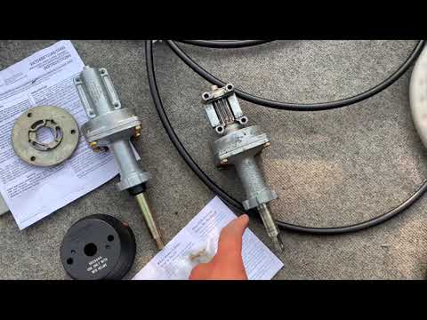 Replaced steering teleflex cable in boat