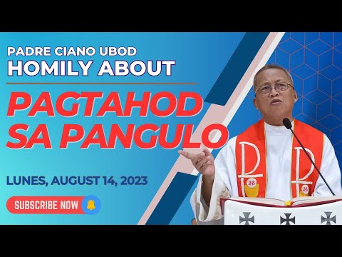 Fr. Ciano Homily about PAGTAHOD SA PANGULO - 8/14/2023