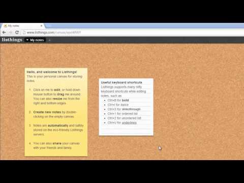 Screenshot of video: How to create online sticky notes