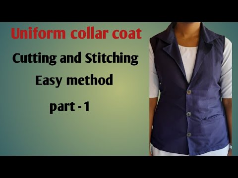 Girls uniform collar coat cutting and stitching / Easy method part-1 malayalam/Seemas zee vibes.