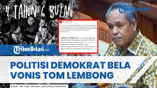Politisi Demokrat Bela Tom Lembong Soal Vonis 4,5 Tahun Penjara
