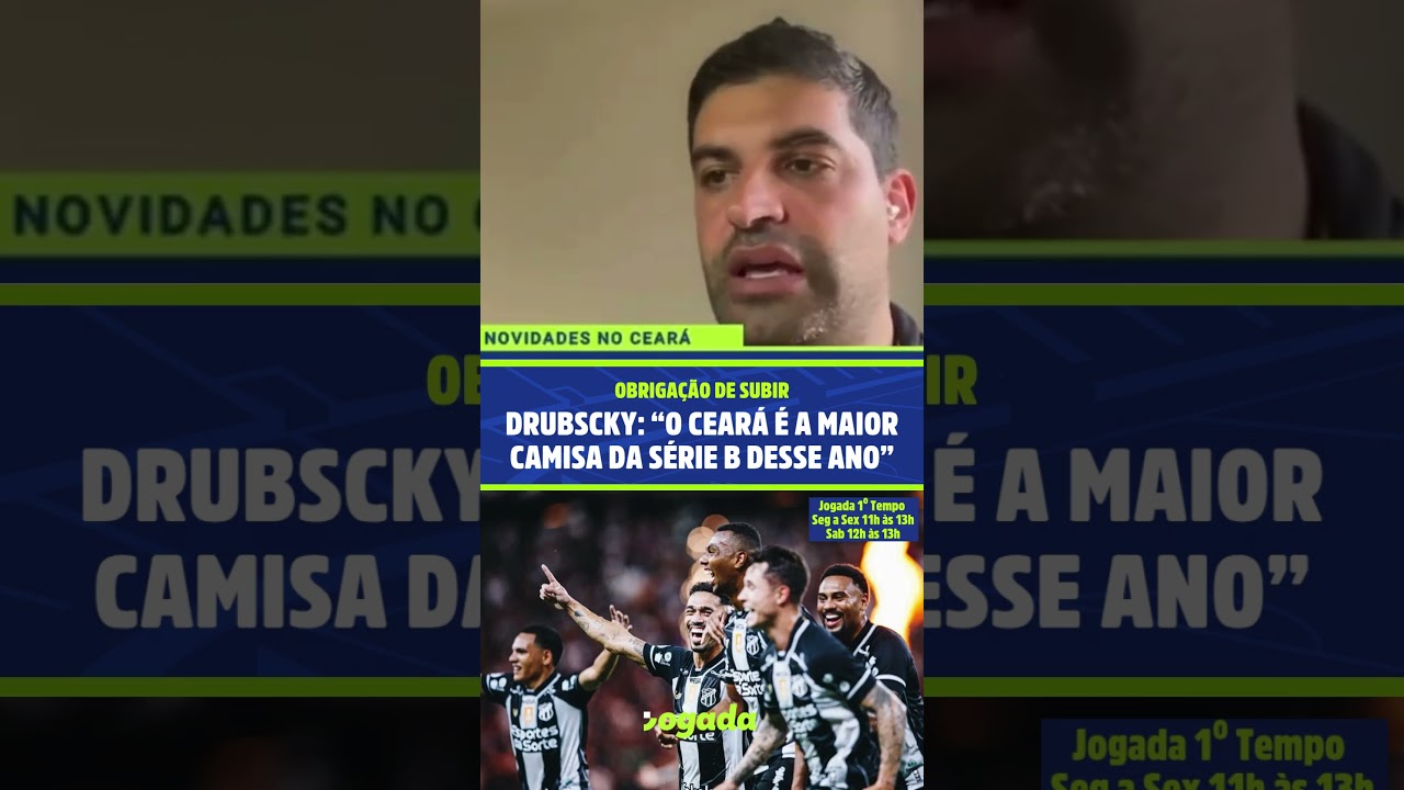 Imagem da notícia Há duas semanas, Drubscky afirmou que o Ceará tinha a 'maior camisa da Série B'; relembre