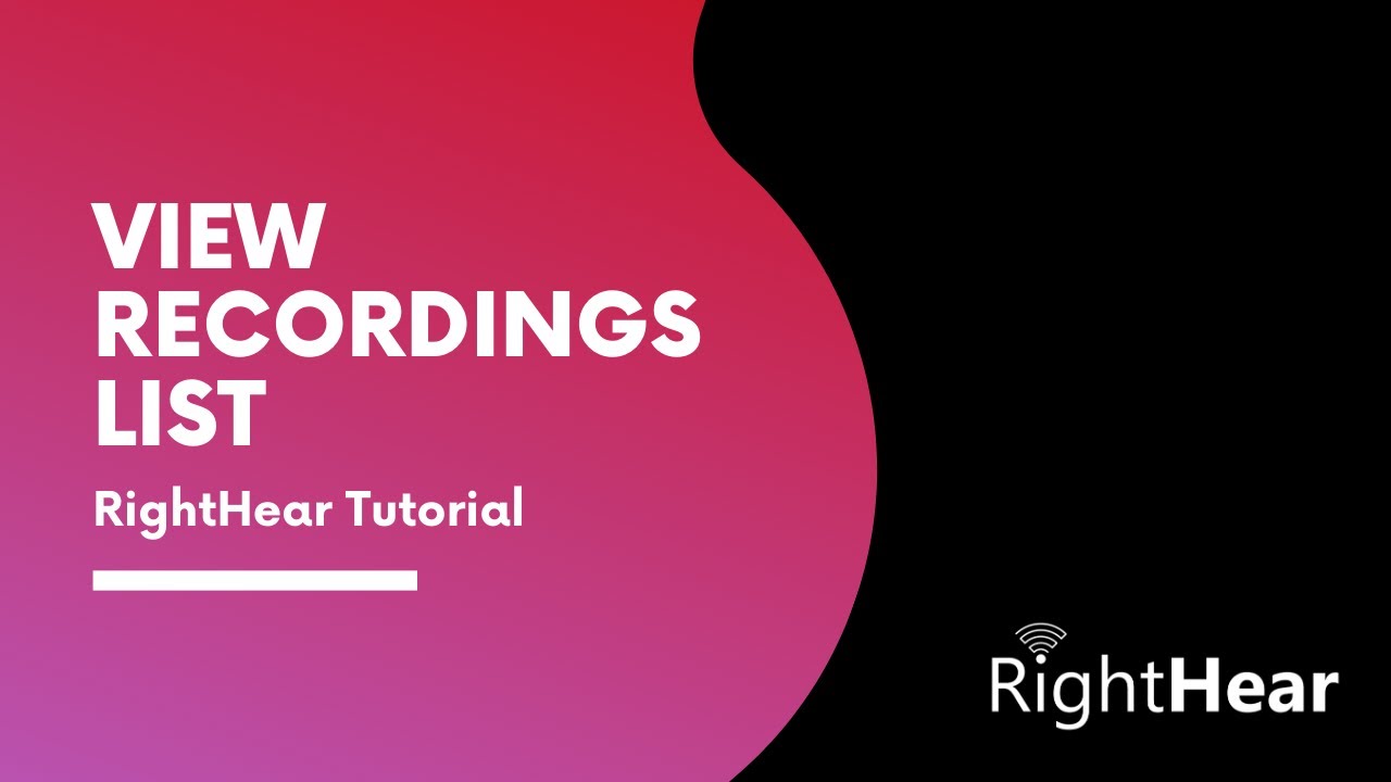 View Recordings List