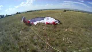 preview picture of video 'Landing in a Dust Devil - Paragliding (without the dust)'