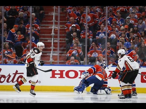 Jakob Silfverberg Game 4 OT goal vs Edmonton Oilers 2017