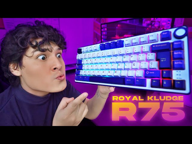 Vídeo relacionado con RK ROYAL KLUDGE R75 Teclado Mecánico Inalámbrico, 75% Gasket Bluetooth/2.4G/USB-C, Versión US Teclado Gaming con Teclas PBT, Knob Control, Retroiluminación RGB, Hot-Swap (Interruptor Cremas)