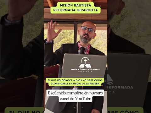 El que no conoce a Dios no sabe cómo glorificarle en medio de la prueba. #solaescriptura #girardota