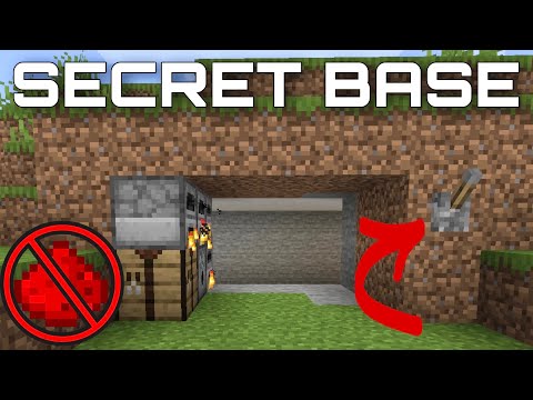 Small Secret Base in Minecraft with no Redstone!