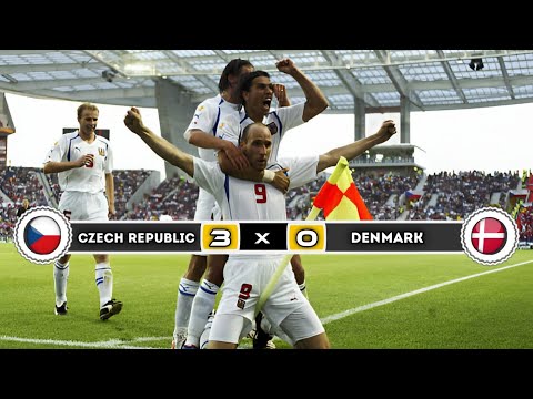 Czech Republic 🇨🇿 × 🇩🇰 Denmark | 3 × 0 | HIGHLIGHTS | All Goals | Quarter final Euro 2004