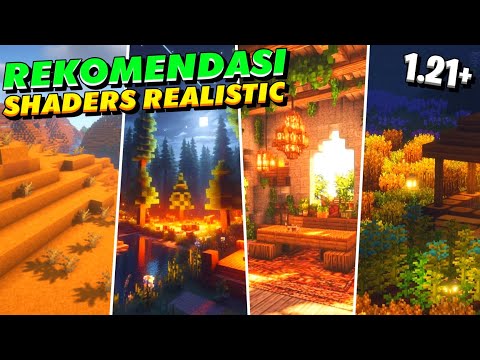 TOP BEST 3 SHADERS MCPE 1.21 & 1.20+ REALISTIC TERBAIK RINGAN | NewB Shader #rtx #shaders #minecraft