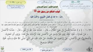 صورة شرح الجامع الكبير للترمذي : باب ماجاء في فضل التزويج والحث عليه - الحديث 1099 || ماهر ياسين الفحل